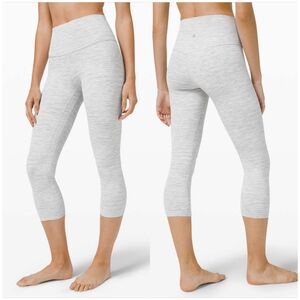 Lululemon Align Crop 21" Wee Are From Space Nimbus Battleship size 8